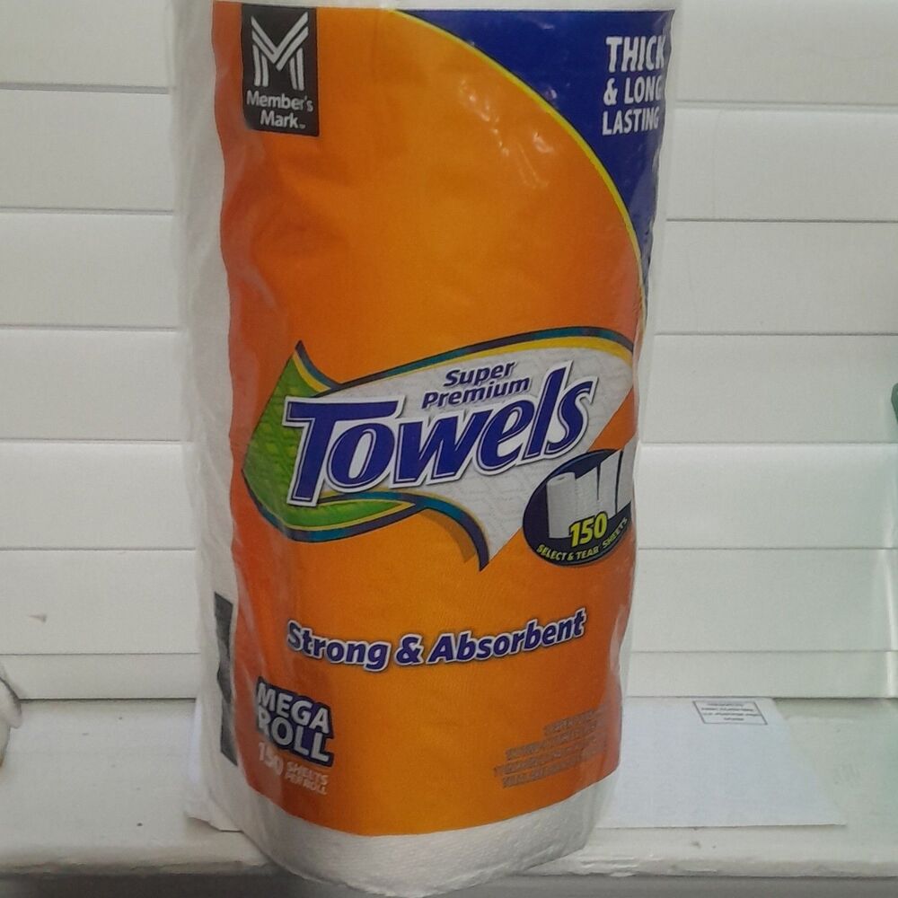 Member's Mark Paper Towels Mega Roll Strong & Absorbent 150 Sheets White
